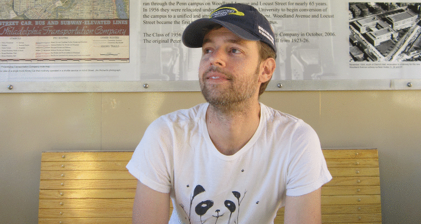 Me in the 1956 Trolley john-selfie.gif