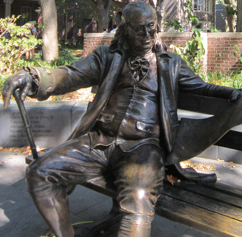 Benjamin Franklin on Penn campus penn-benjamin.gif